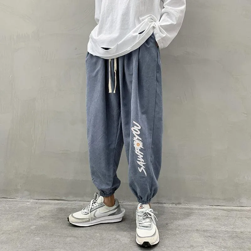 Men’s Trendy Loose-Fitting Trousers - Nine-Point Length