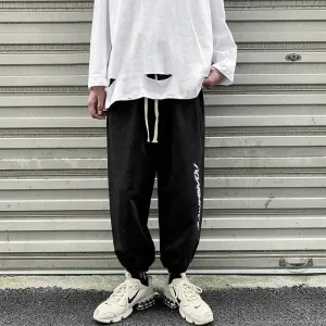 Men’s Trendy Loose-Fitting Trousers - Nine-Point Length