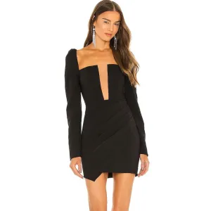 Mesh Square Neck Women's Mini Dress