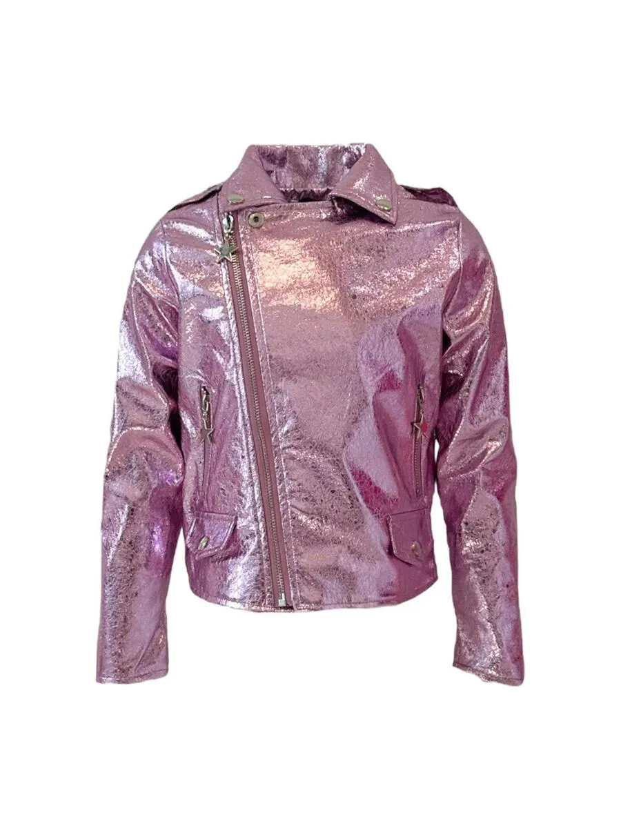 METALLIC FOIL MOTO JACKET