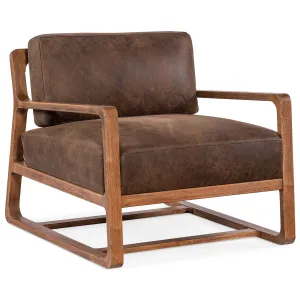 Moraine Leather Chair, Seville Timber