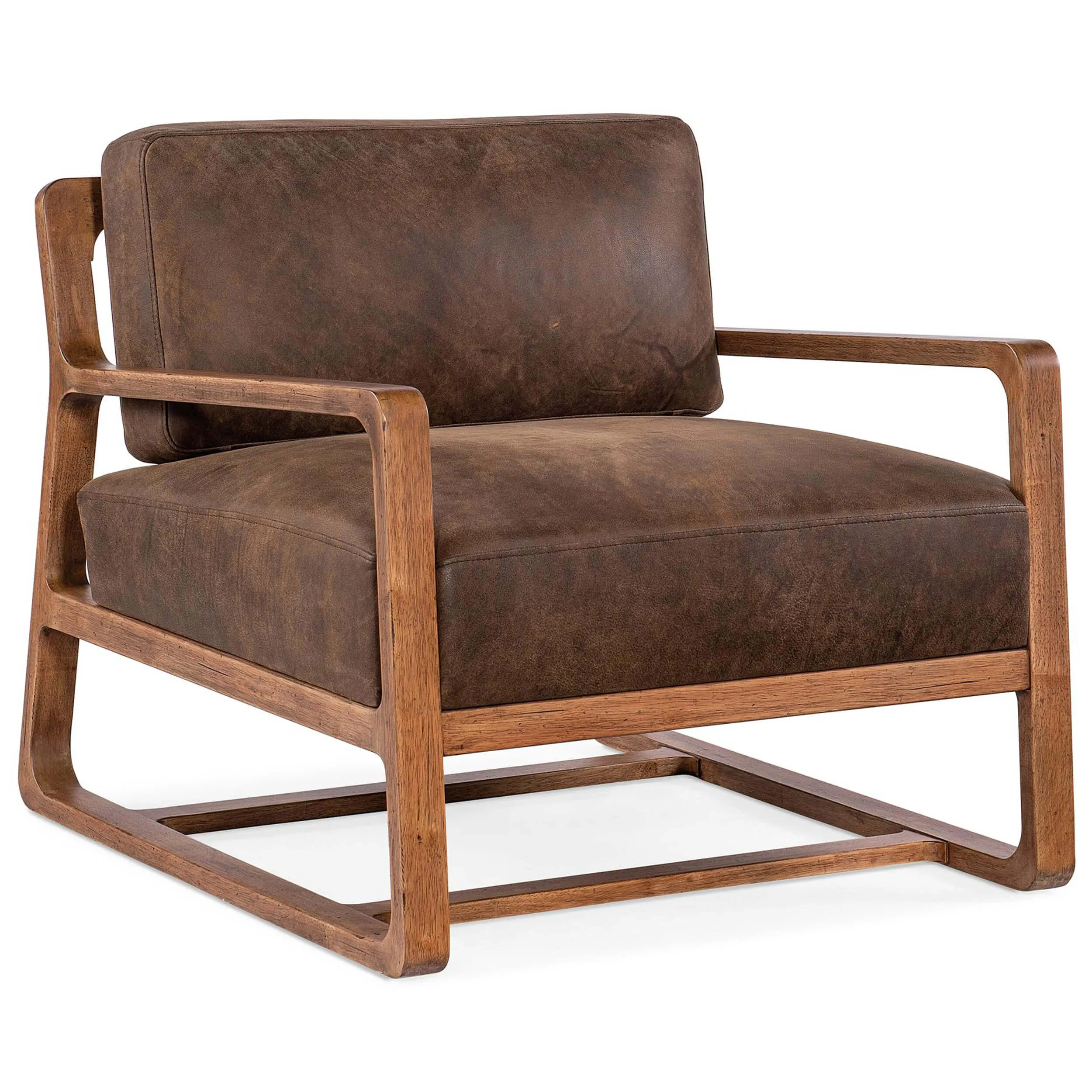Moraine Leather Chair, Seville Timber