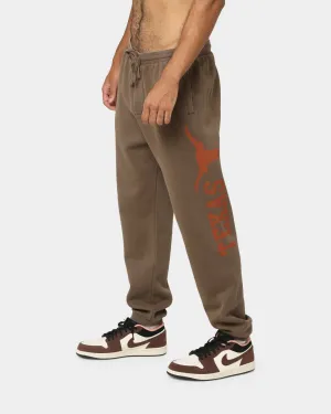 National Collegiate Athletic ASSC Texas Longhorns Vintage Baggy Track Pants Washed Chocolate