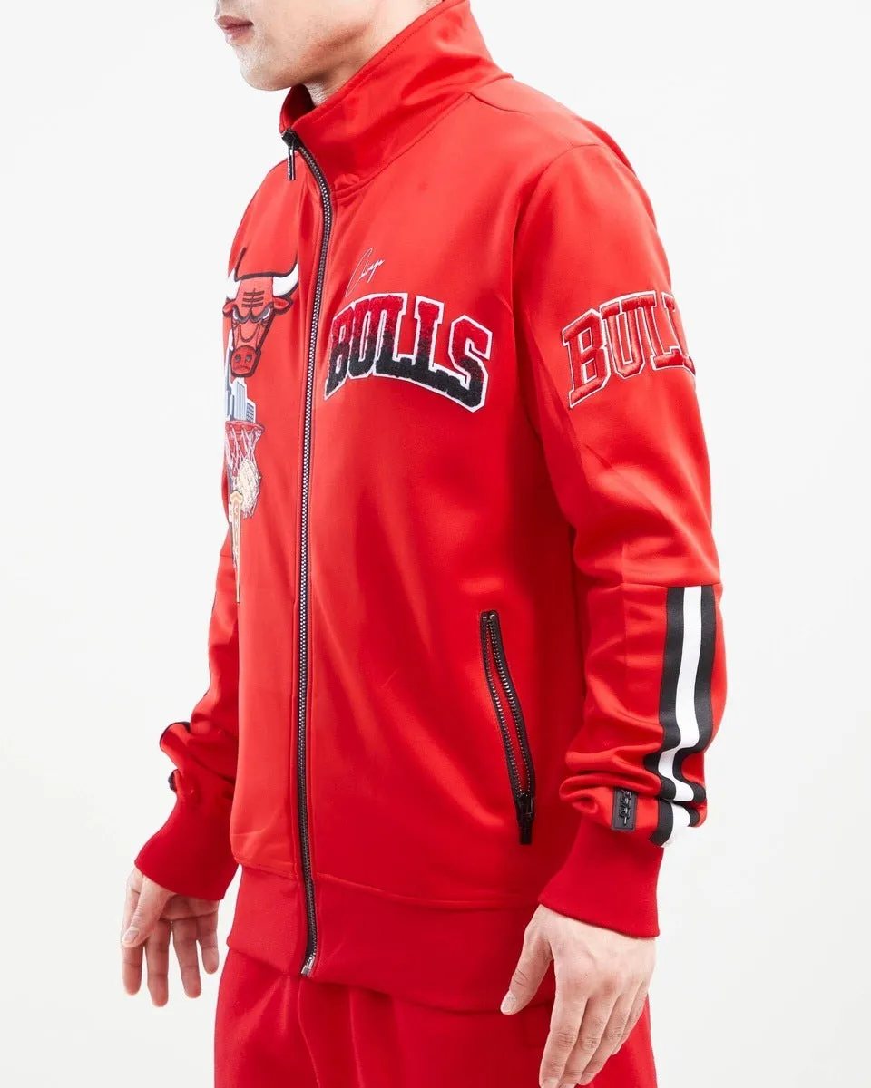 NBA CHICAGO BULLS HOMETOWN MEN'S TRACK JACKET (RED)