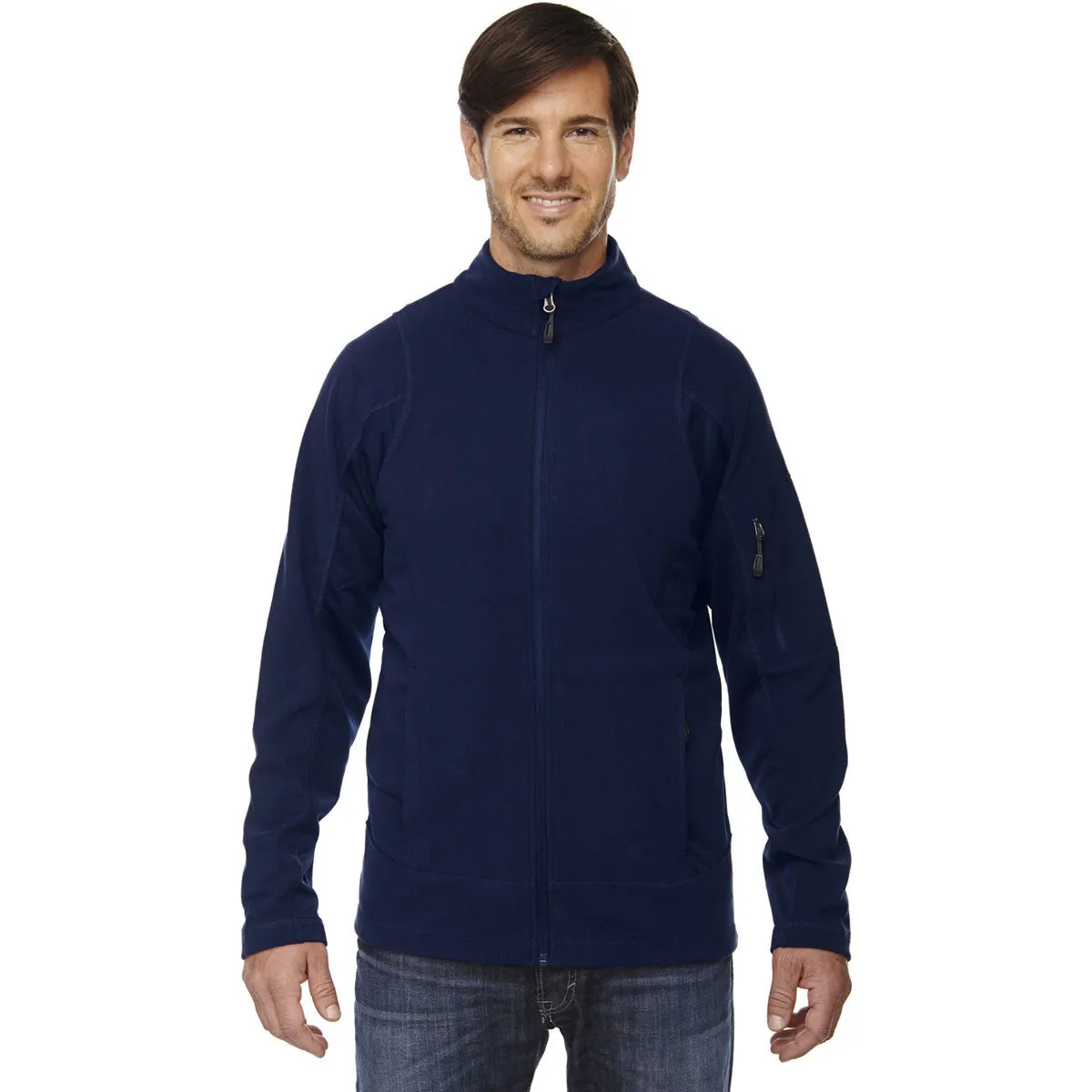 North End Men's Night Generate Textured Fleece Jacket