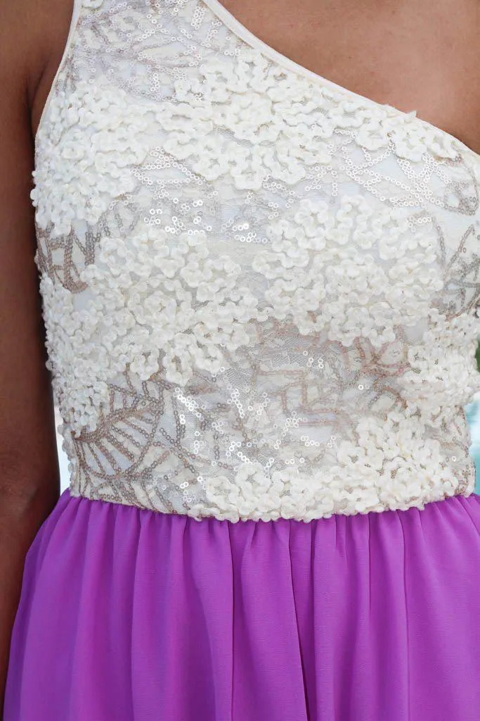 Orchid One Shoulder Dress