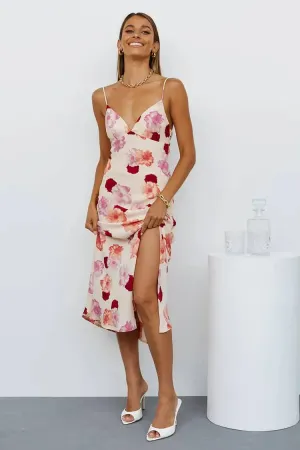 Pink Floral Slip Dress