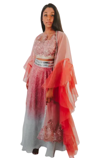 Pink Shimmer Lehenga Set
