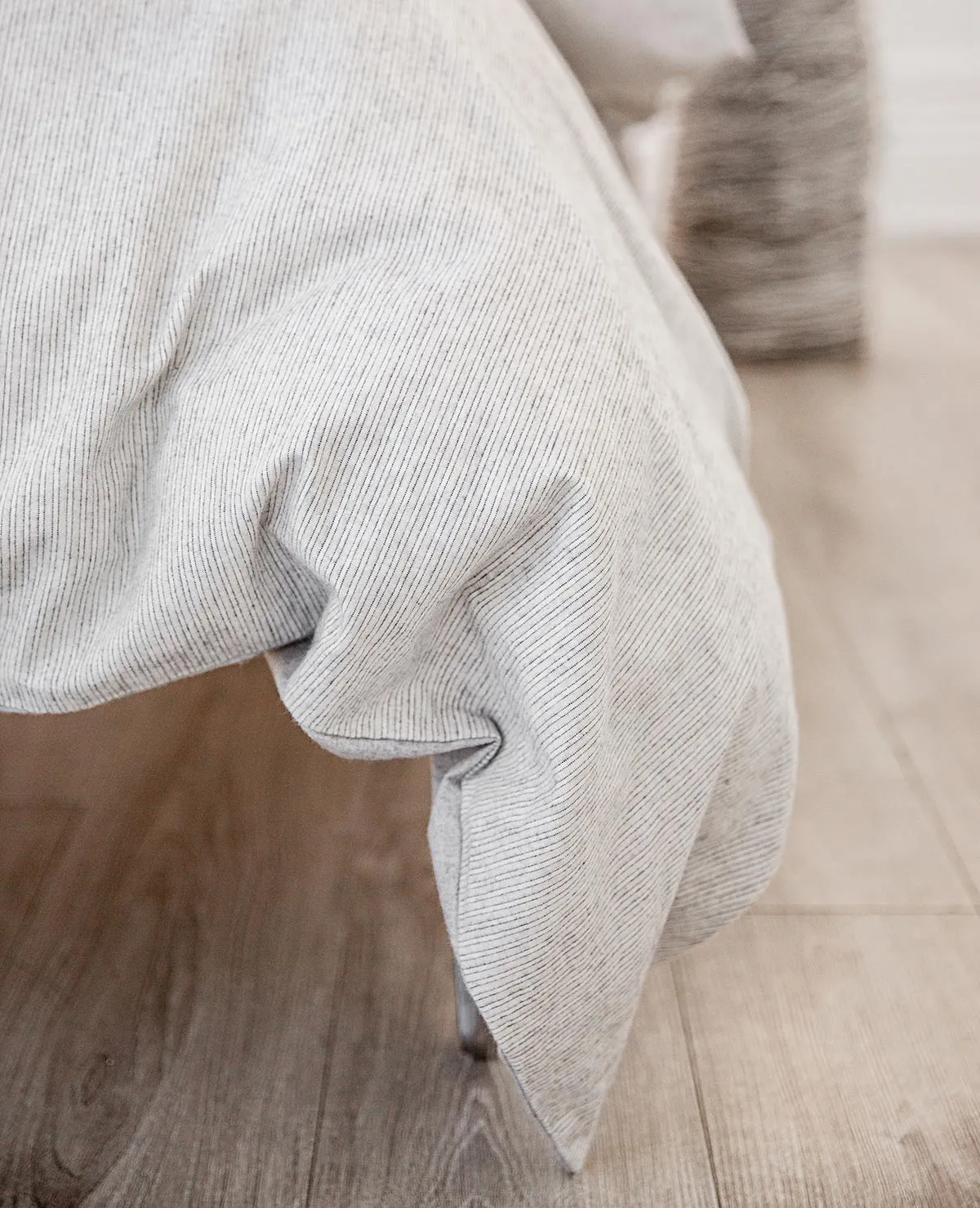 Pinstripe Oatmeal Flannel Sheet Sets