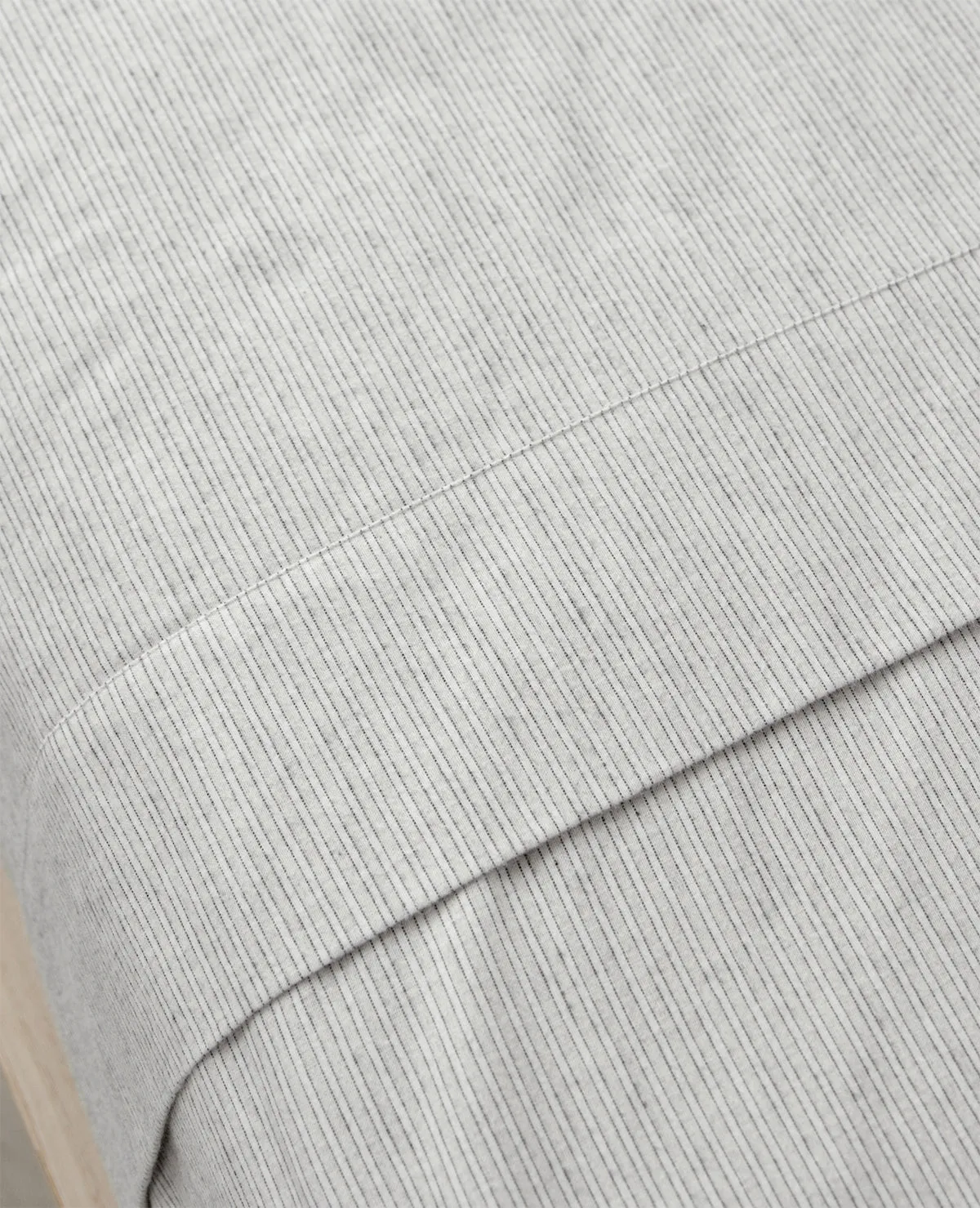 Pinstripe Oatmeal Flannel Sheet Sets