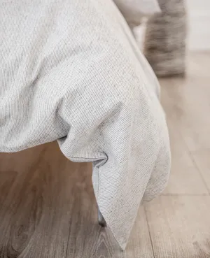 Pinstripe Oatmeal Flannel Sheet Sets