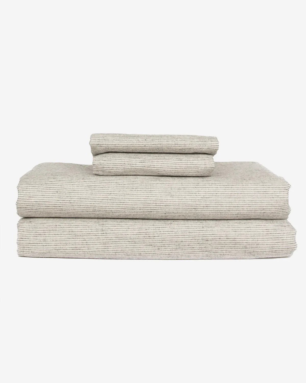 Pinstripe Oatmeal Flannel Sheet Sets