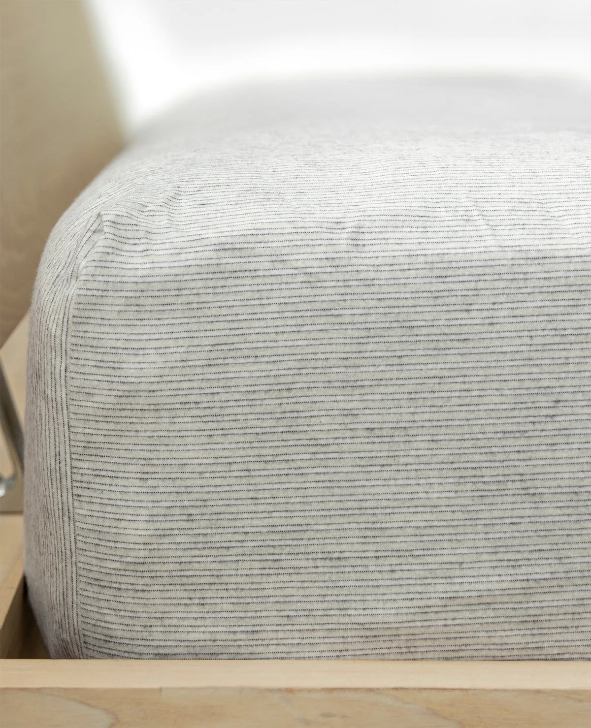 Pinstripe Oatmeal Flannel Sheet Sets