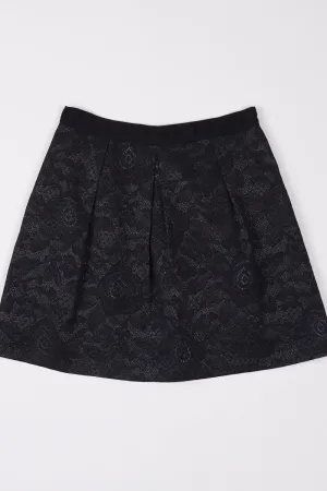 Portmans Black Metallic Detail Pleated Skirt 10