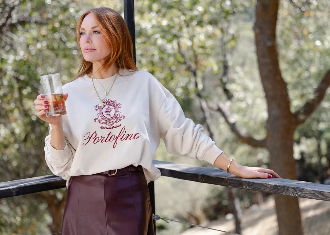Portofino Italy Embroidered Sweatshirt