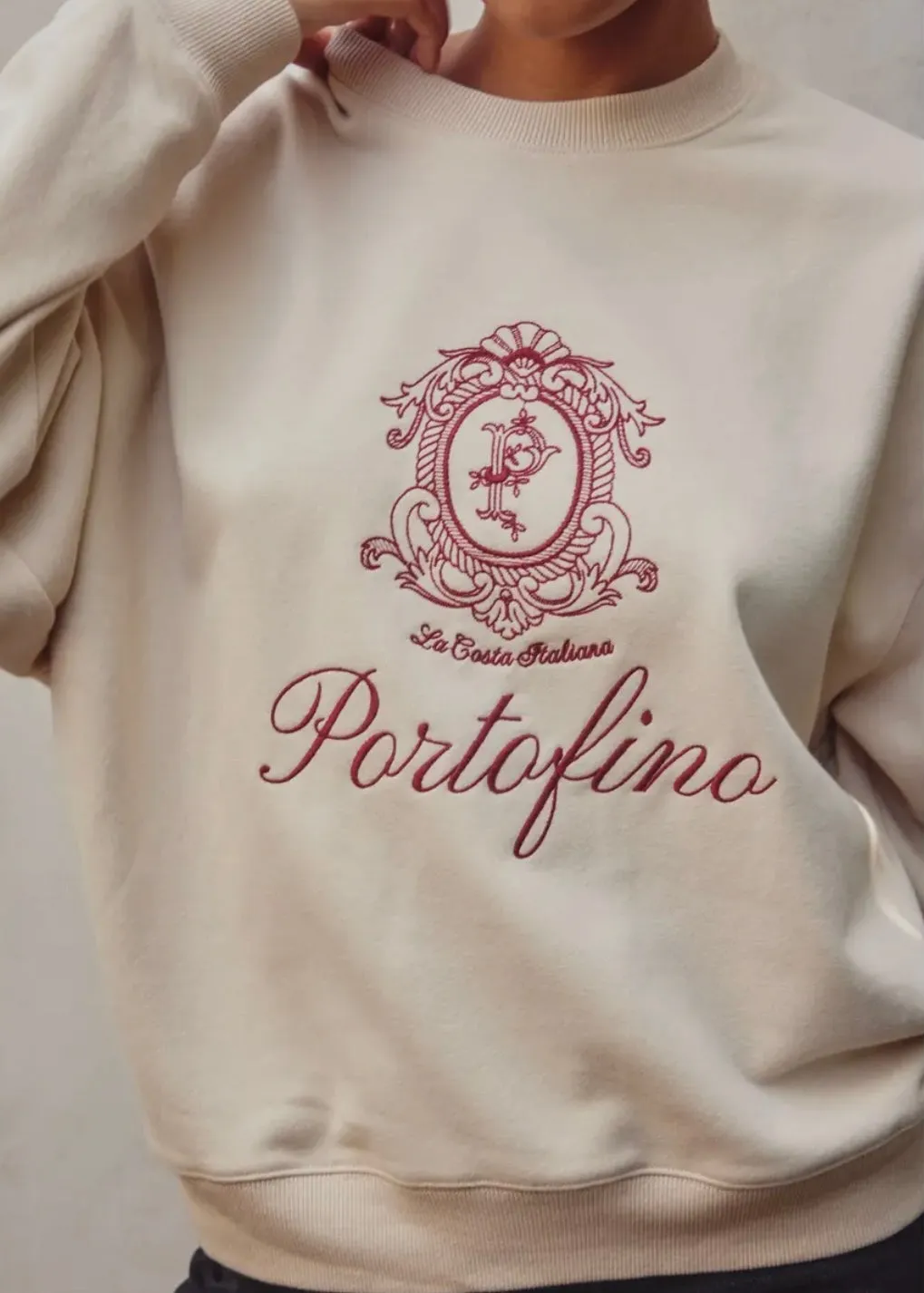 Portofino Italy Embroidered Sweatshirt