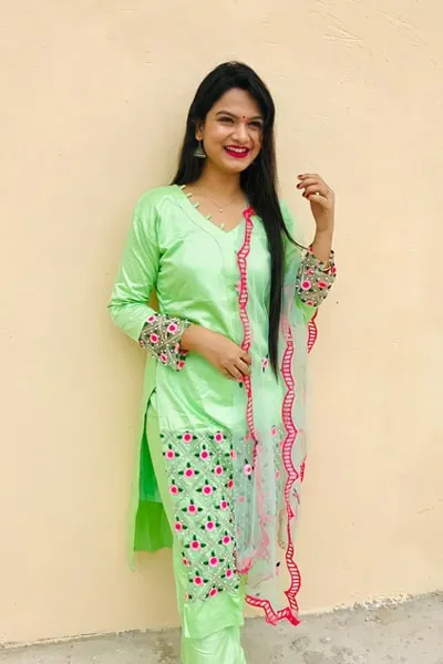 Punjabi palazzo suit design 2021 Light green