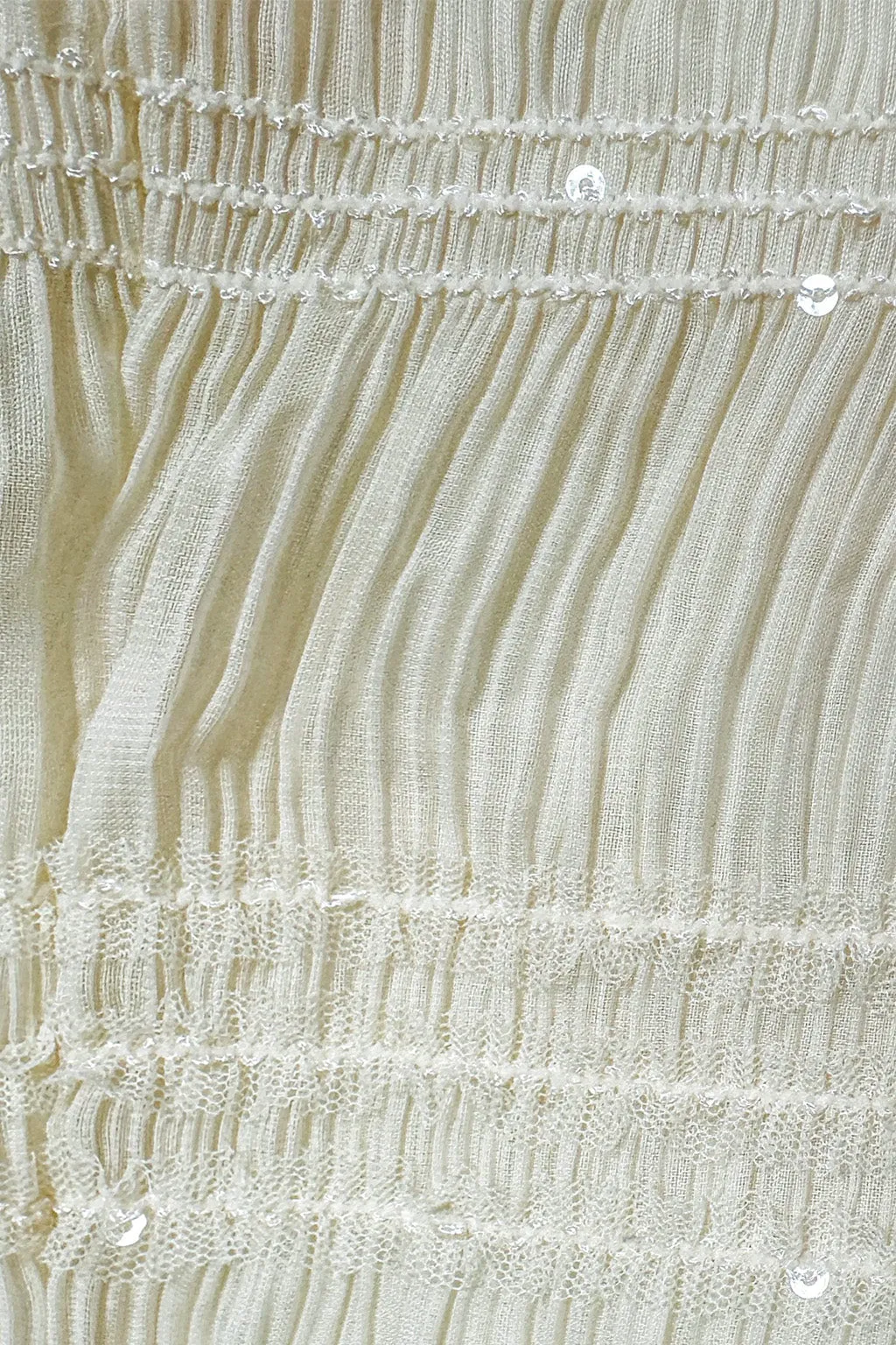 Quinn Ivory High Neck Shimmer Chiffon Maxi Dress