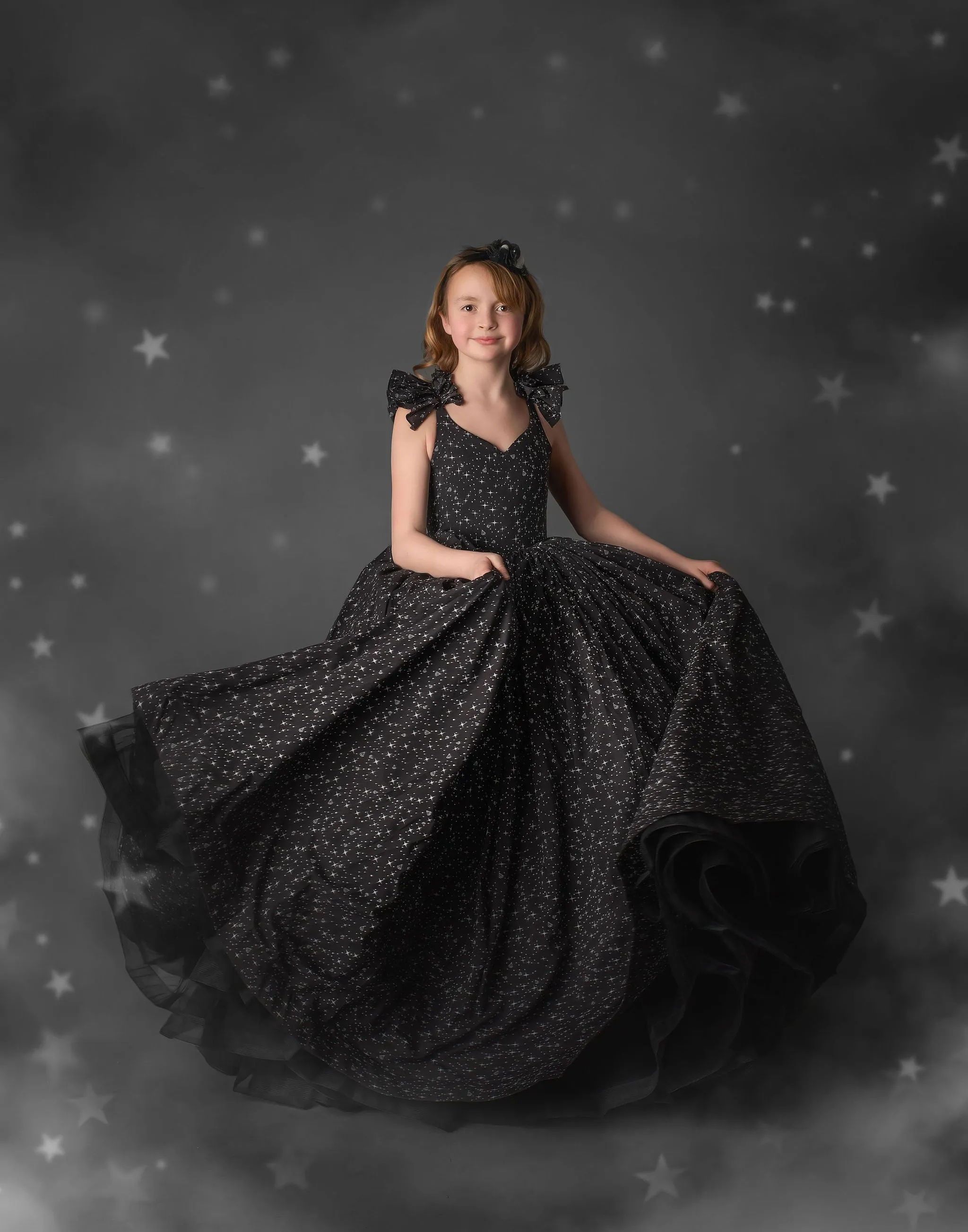"Diamond Starlight" -  Floor long Length Dress Chiffon ( 6 Year - Petite 9 Year)