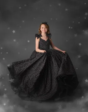 "Diamond Starlight" -  Floor long Length Dress Chiffon ( 6 Year - Petite 9 Year)