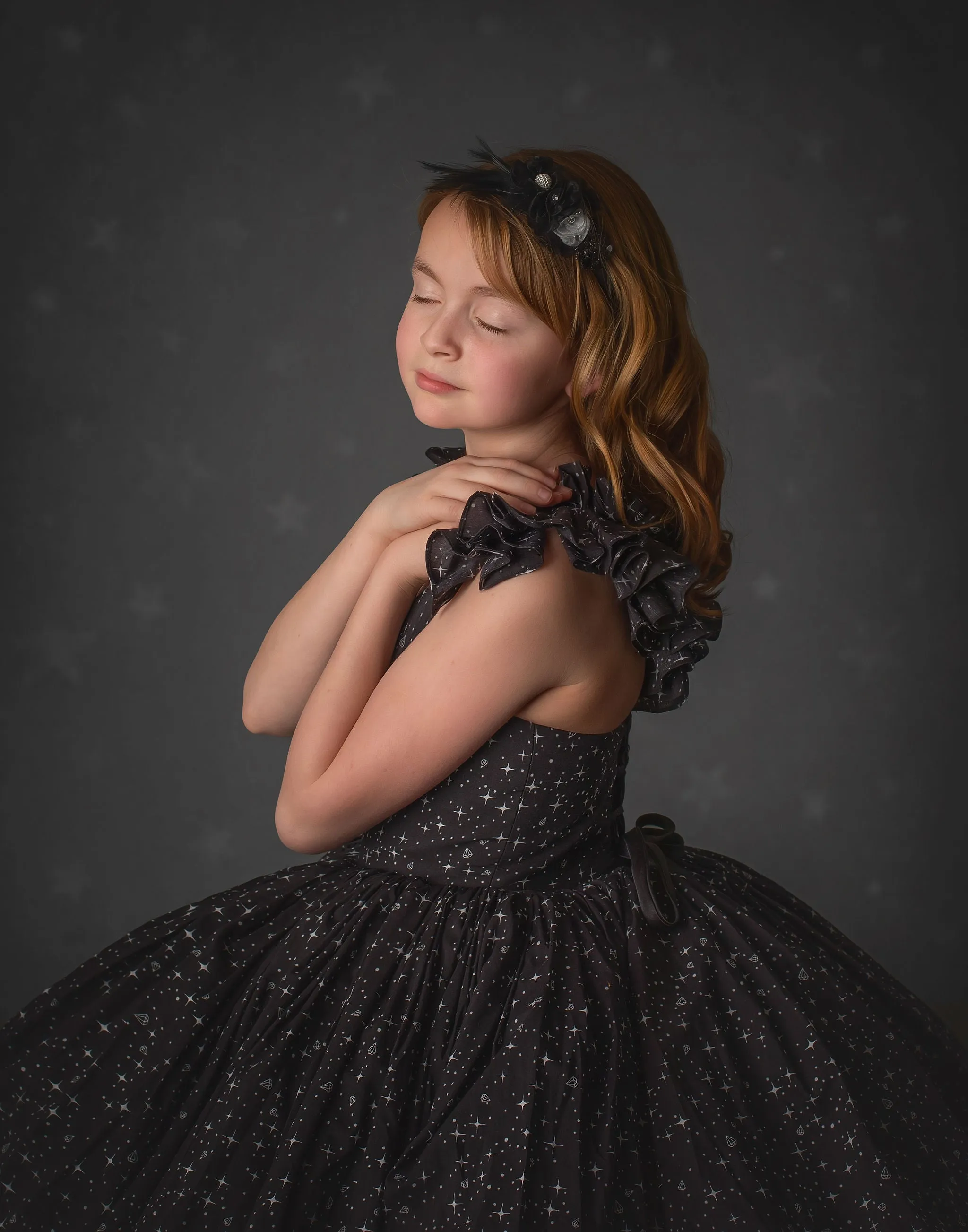"Diamond Starlight" -  Floor long Length Dress Chiffon ( 6 Year - Petite 9 Year)
