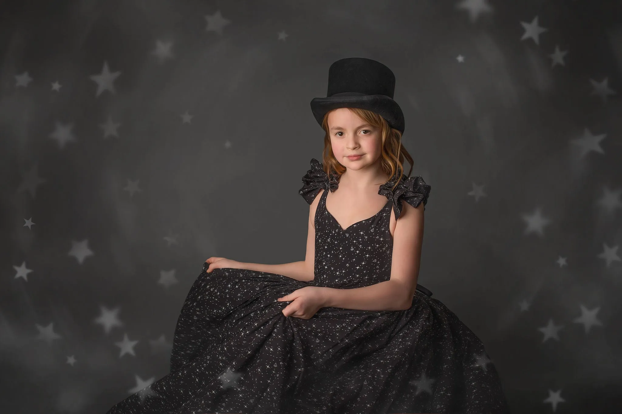 "Diamond Starlight" -  Floor long Length Dress Chiffon ( 6 Year - Petite 9 Year)