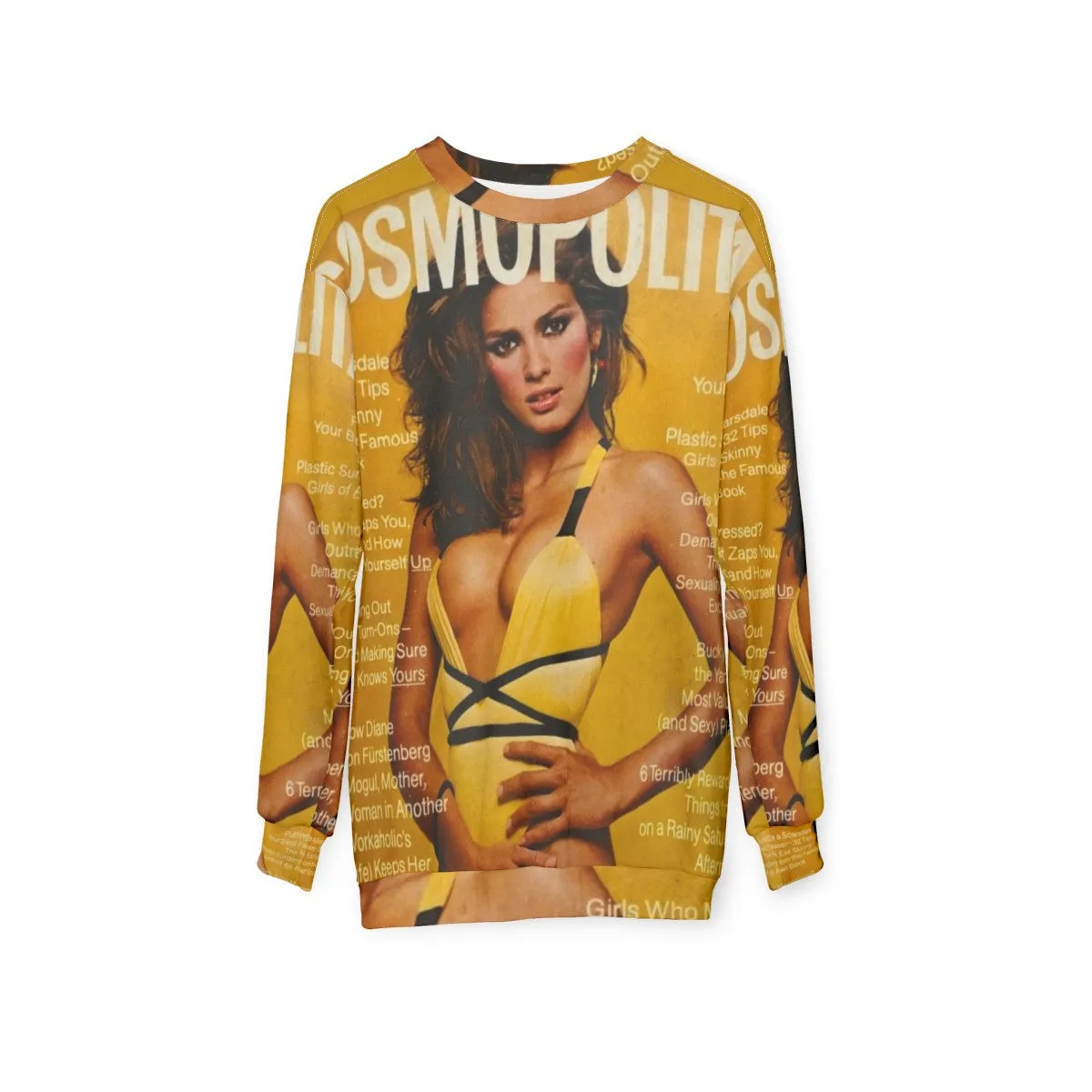 "Gia Carangi's Iconic Cosmopolitan Swimsuit Sweatshirt"