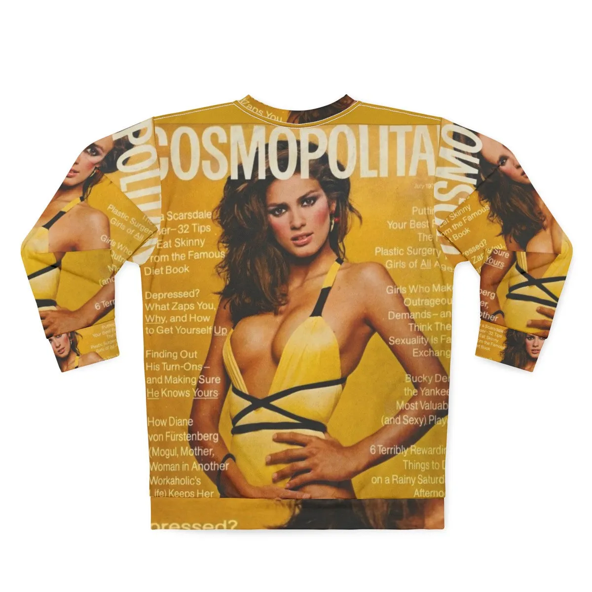"Gia Carangi's Iconic Cosmopolitan Swimsuit Sweatshirt"