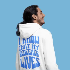 "Redeemed" Hoodie - White/Blue