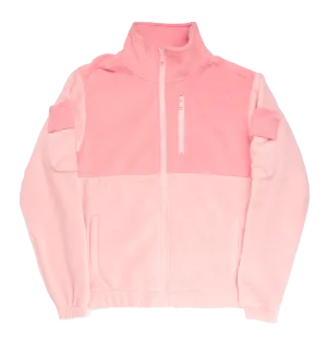 REBEL MINDS FLEECE JACKET DUSTY PINK - 122-521