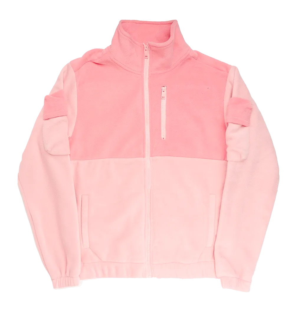REBEL MINDS FLEECE JACKET DUSTY PINK - 122-521