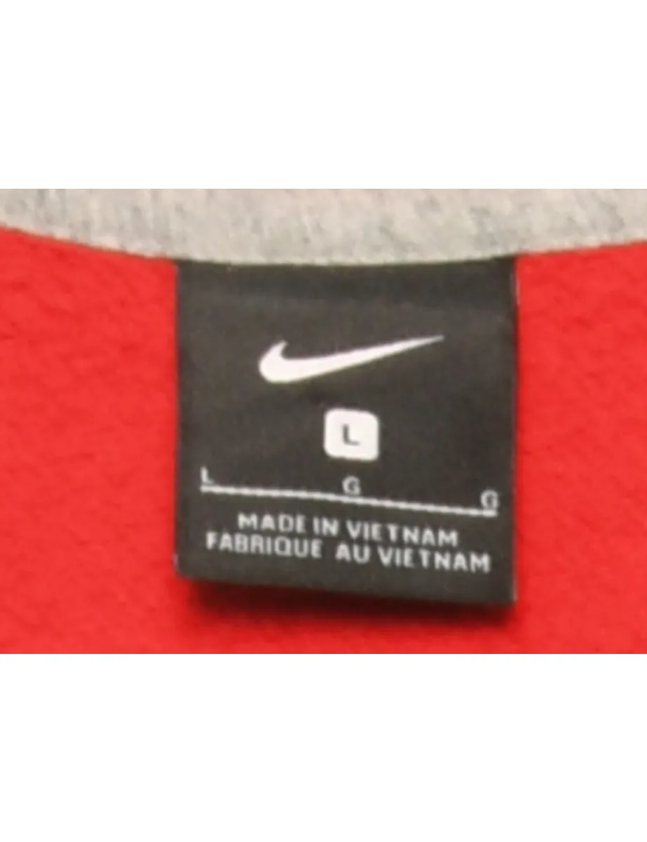 Red Nike Peppers Printed Hoodie - L