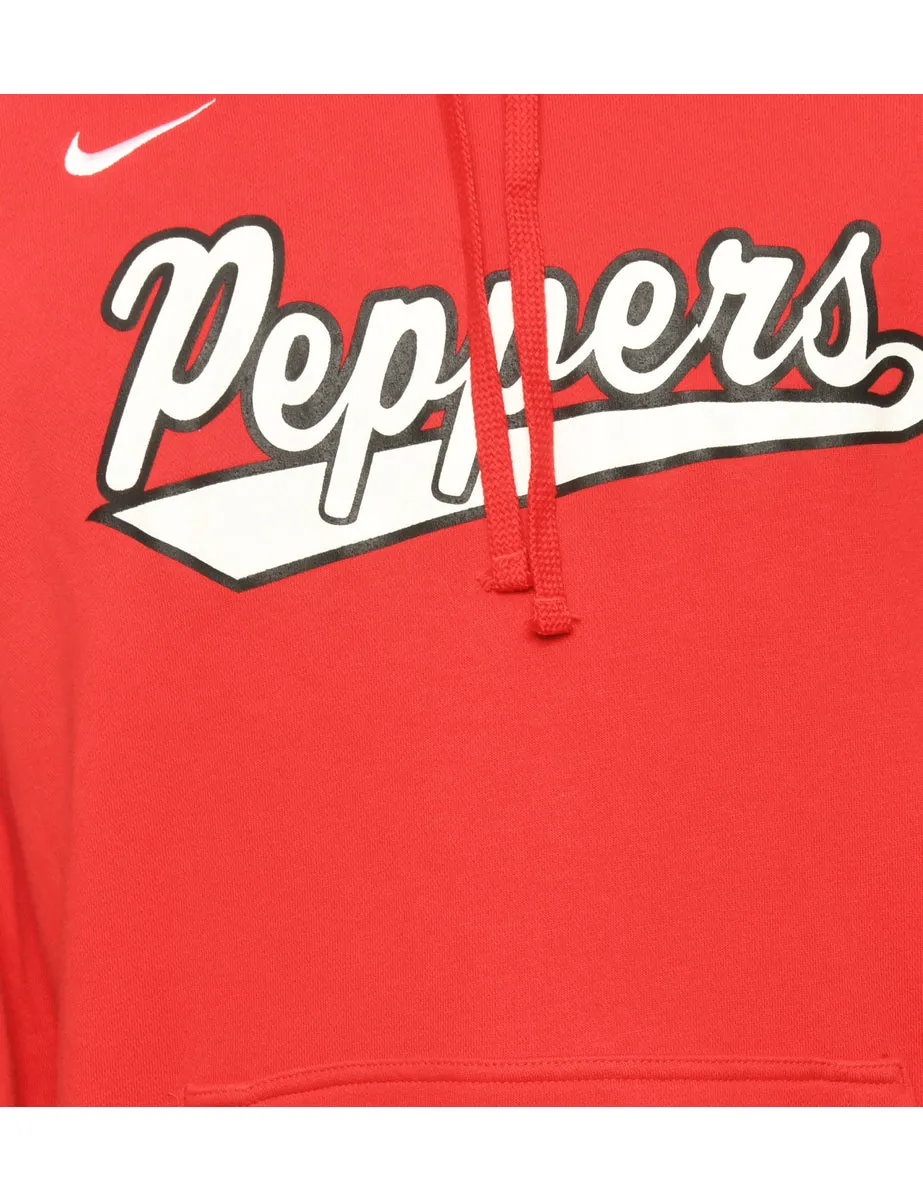 Red Nike Peppers Printed Hoodie - L