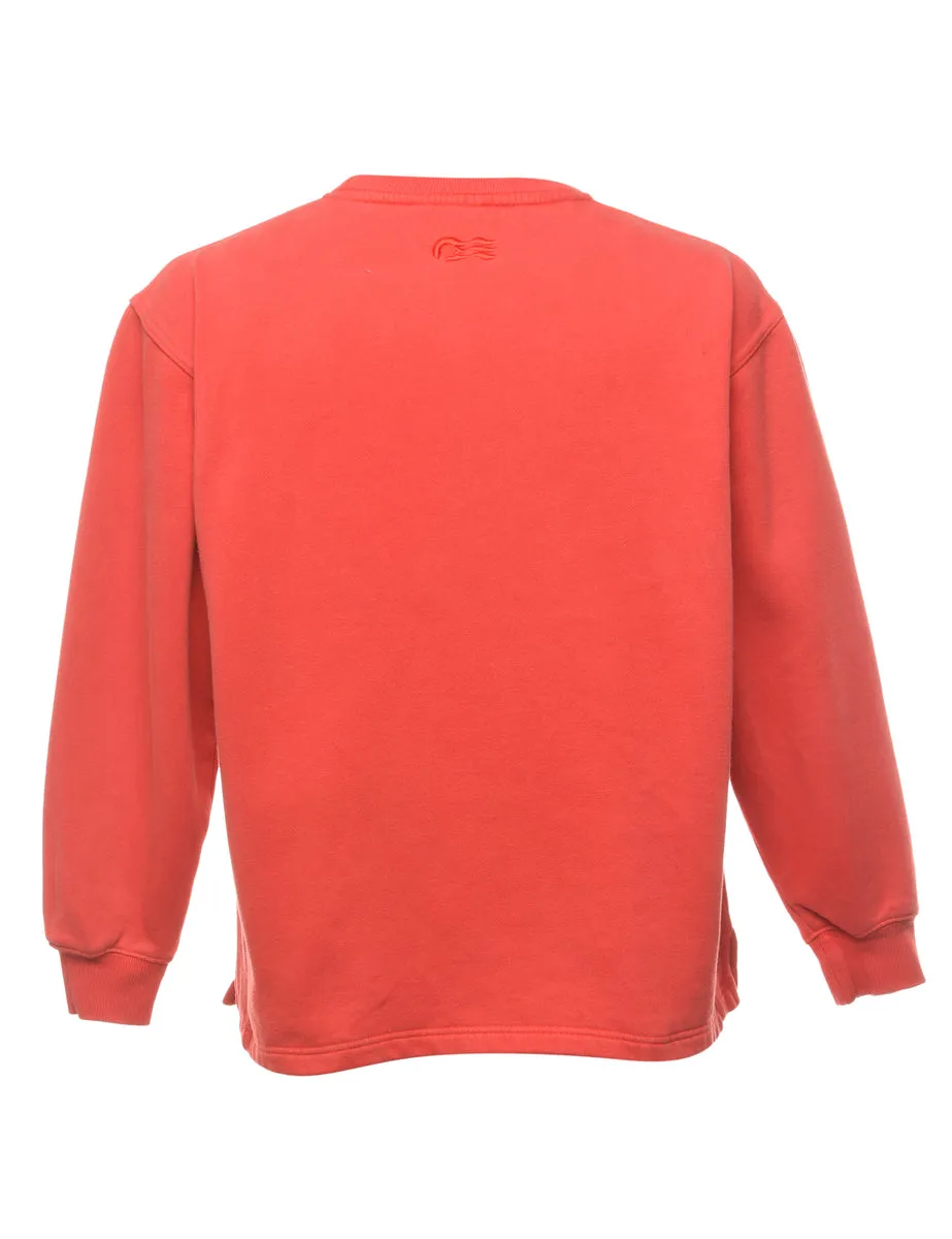 Red Sapphire Printed Sweatshirt - M