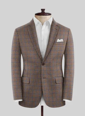 Reda Baez Brown Checks Wool Jacket