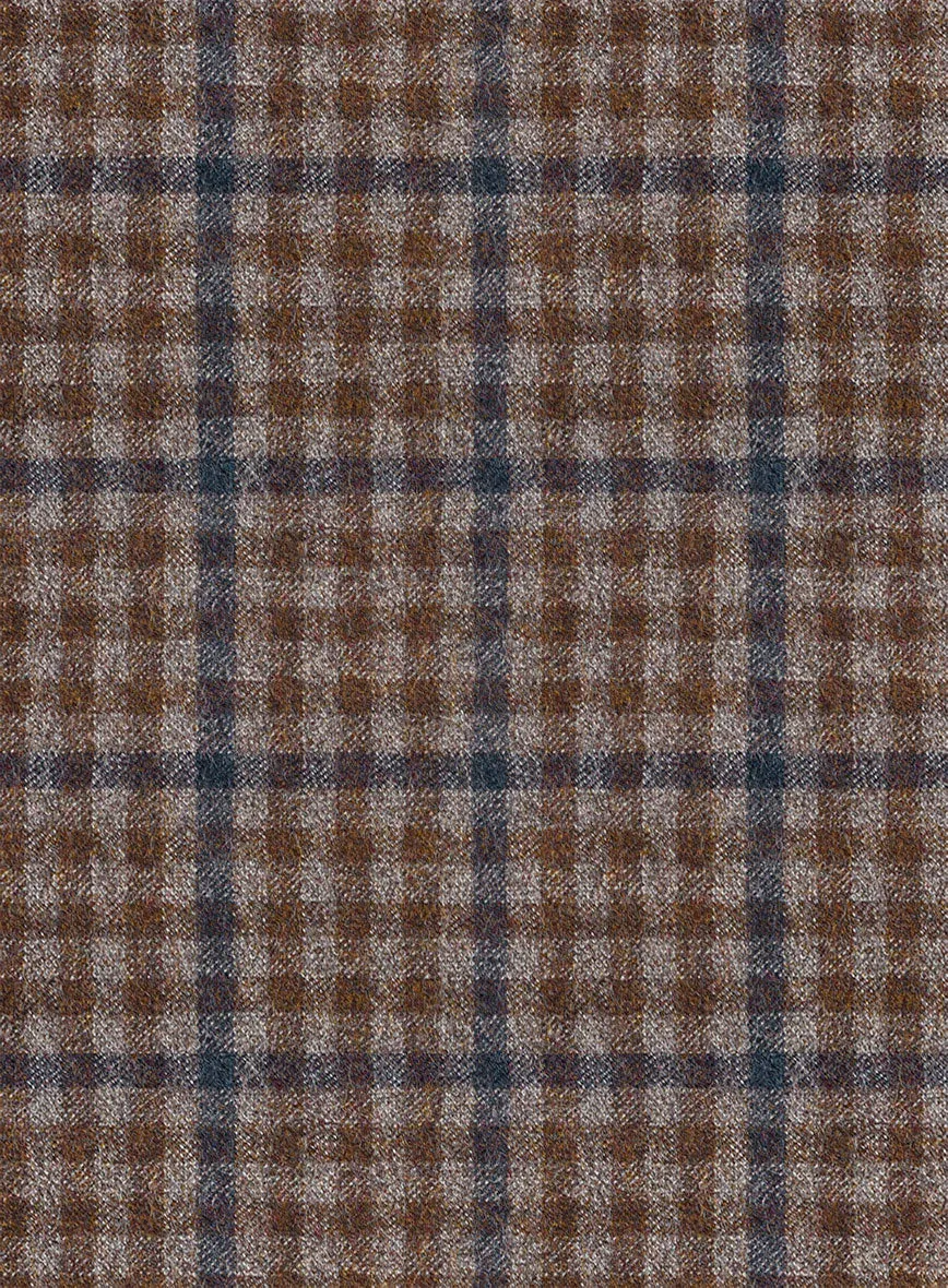 Reda Baez Brown Checks Wool Jacket