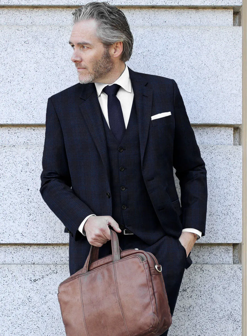 Reda Carli Blue Checks Wool Jacket