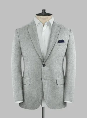 Reda Flannel Light Gray Wool Jacket
