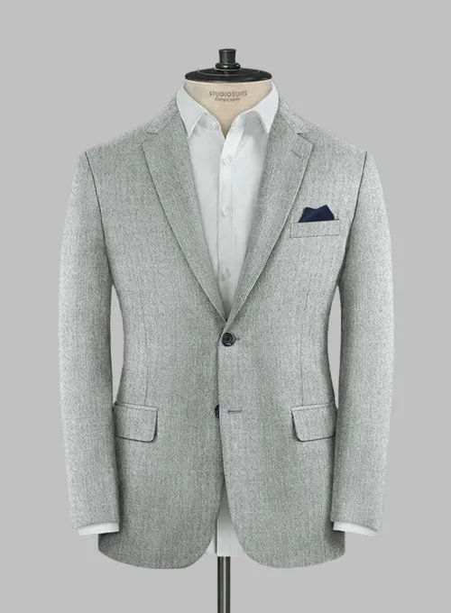 Reda Flannel Light Gray Wool Jacket