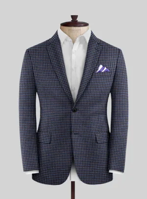 Reda Izasmo Blue Checks Wool Jacket
