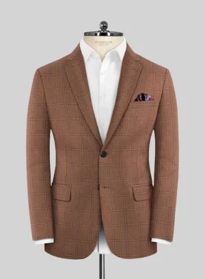 Reda Pacivi Brown Checks Wool Jacket