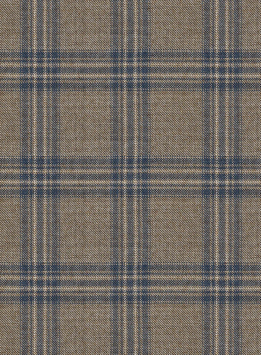 Reda Sand Brown Checks Wool Jacket