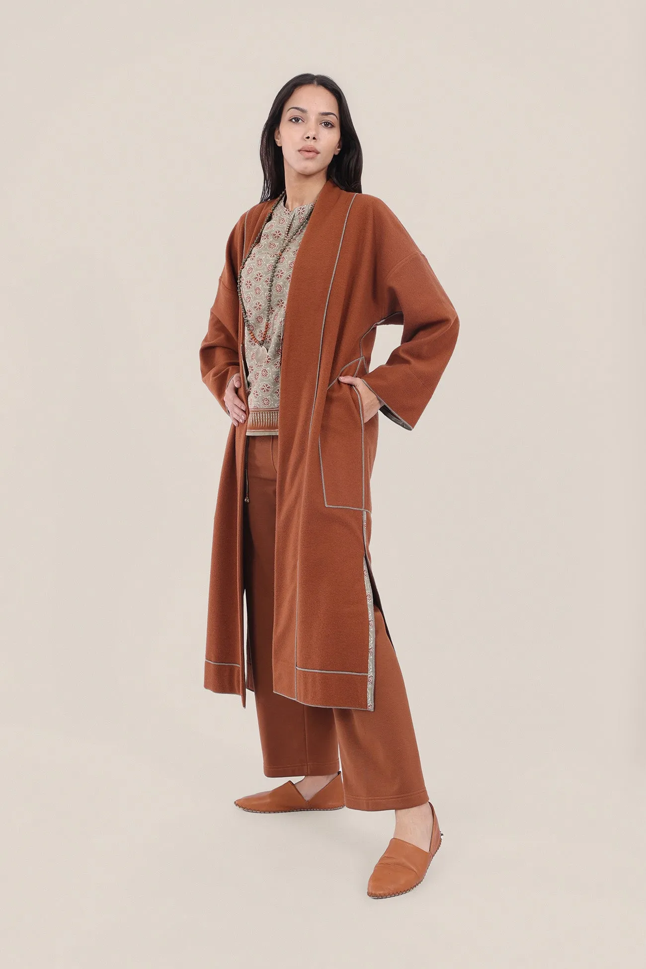 Reversible cotton milton printed coat