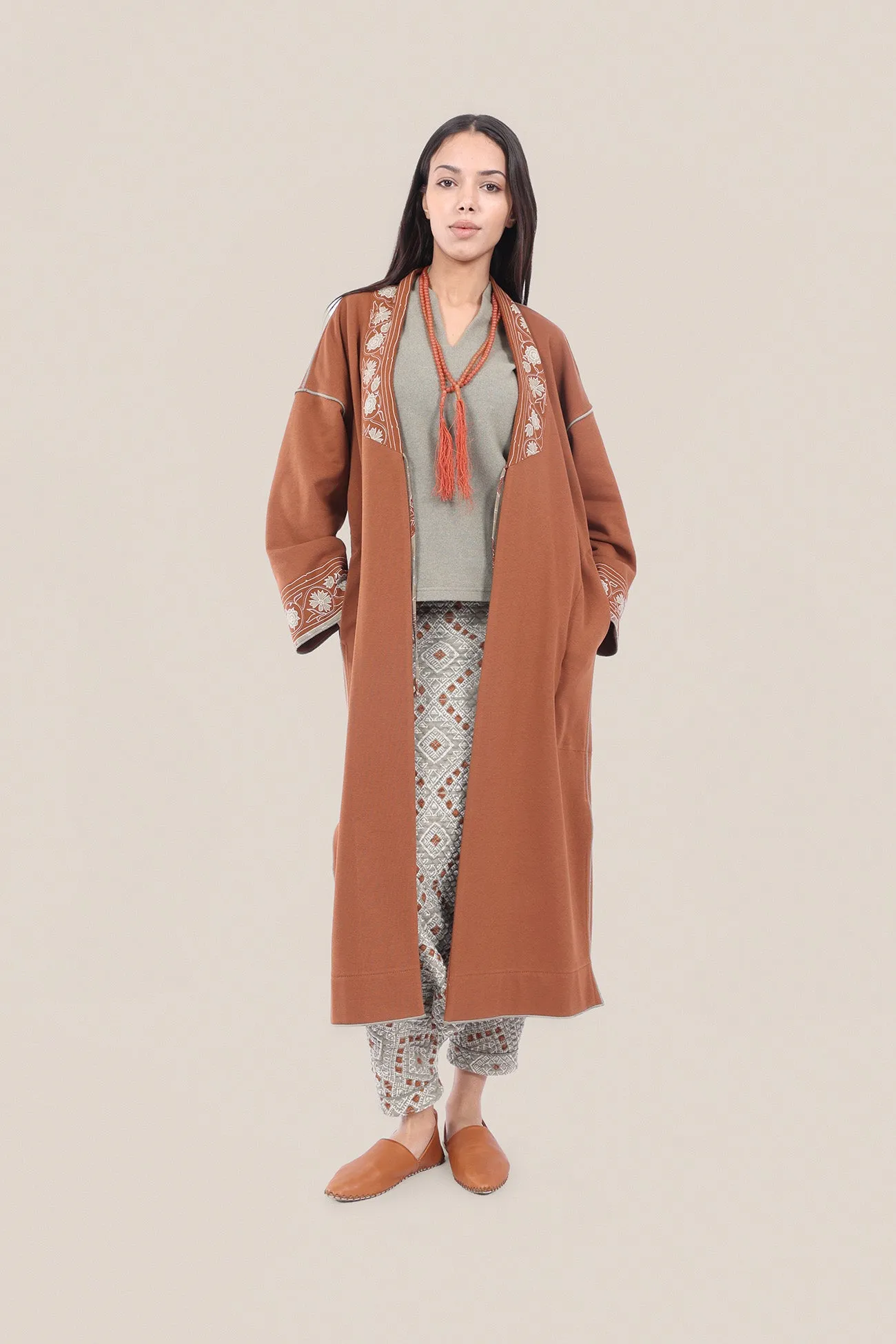 Reversible cotton milton printed coat