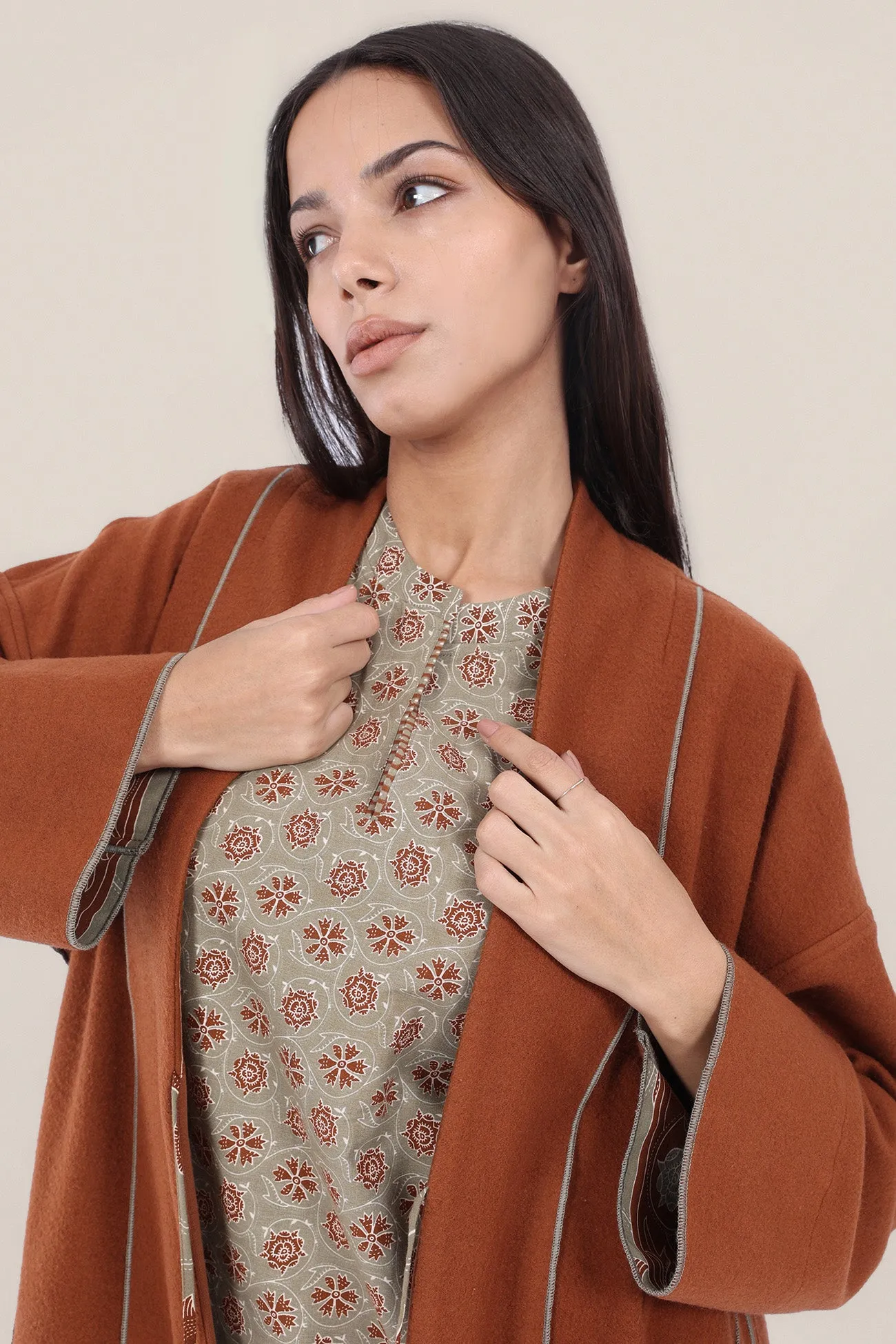 Reversible cotton milton printed coat