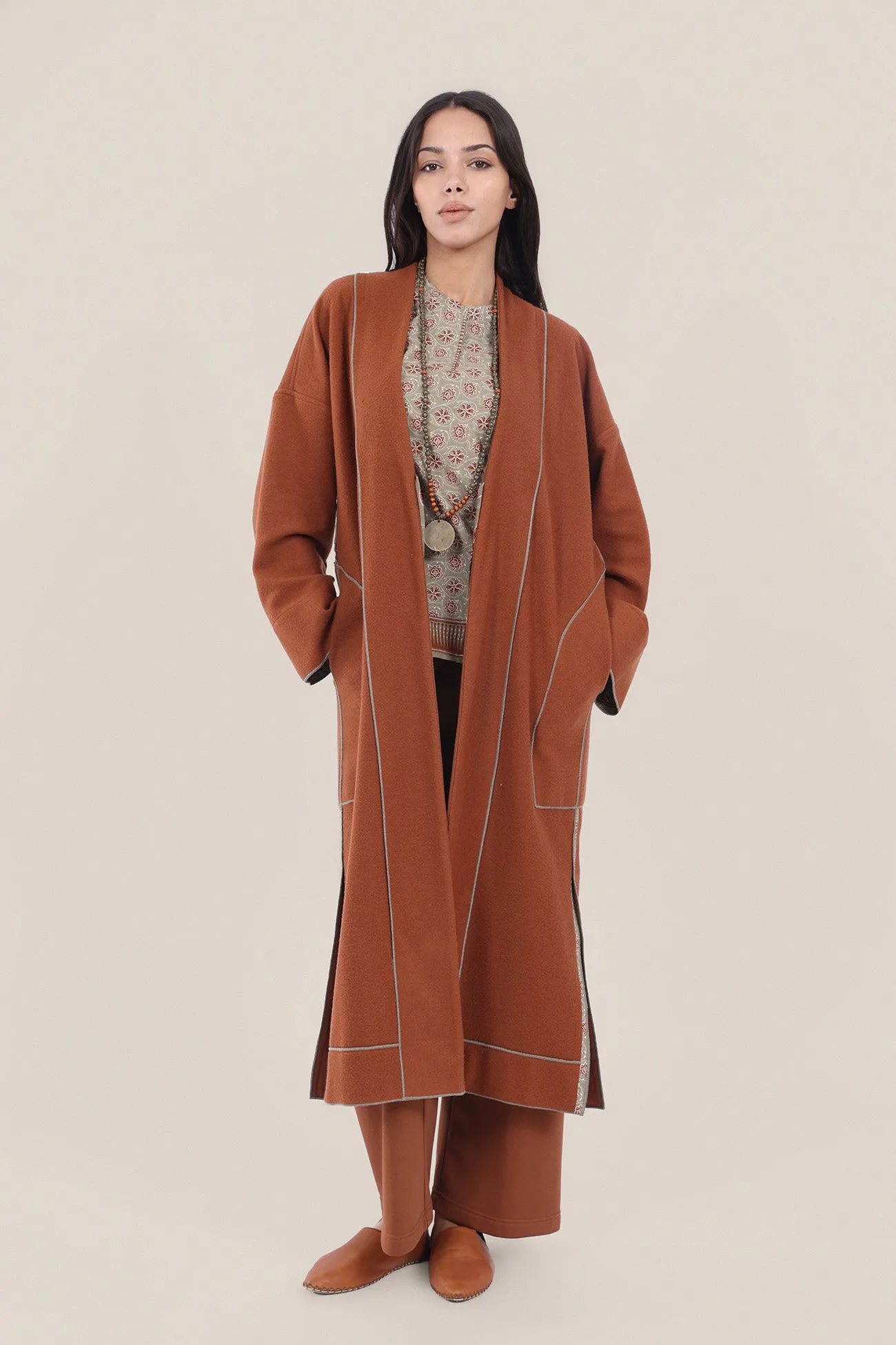Reversible cotton milton printed coat