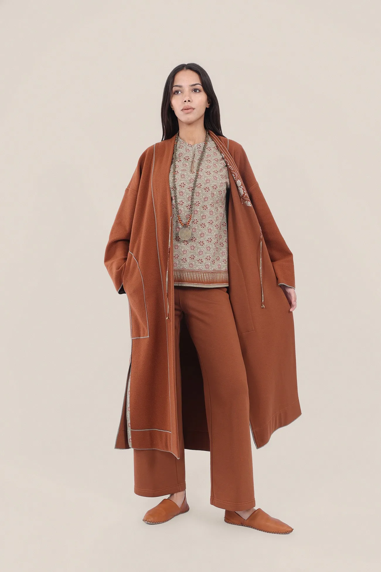 Reversible cotton milton printed coat