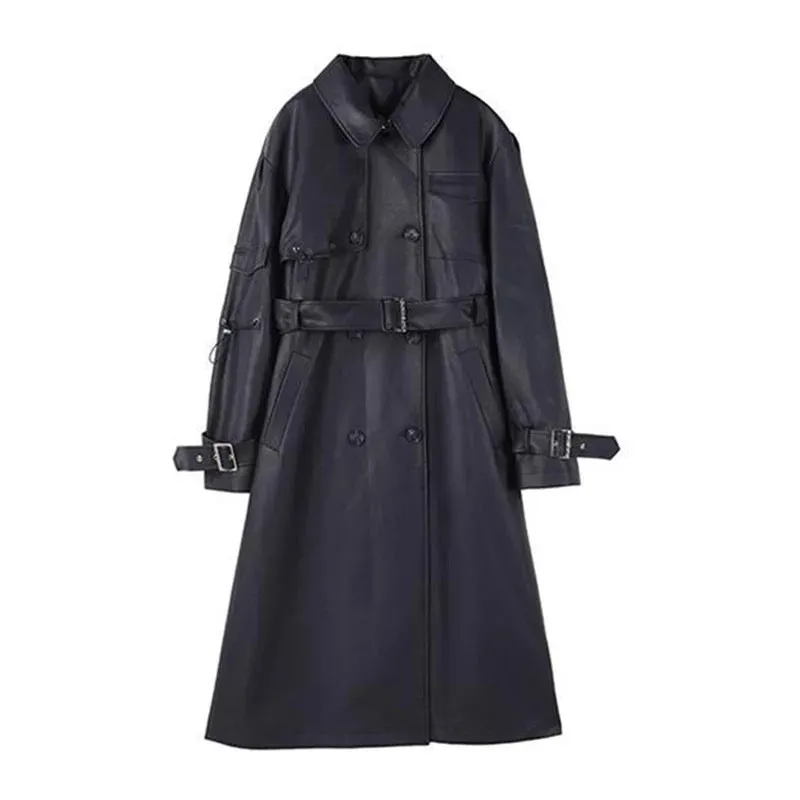 Saucy  Leather Trench Coat