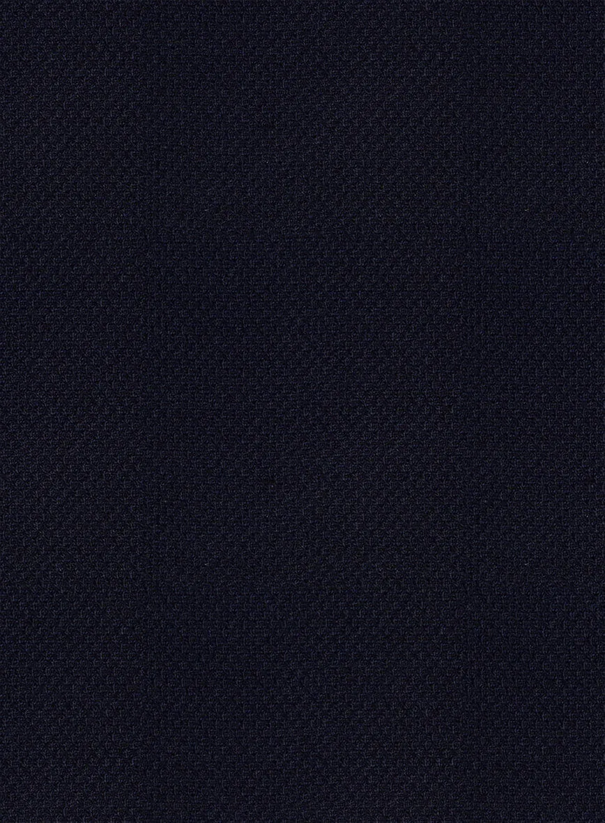 Scabal Dark Navy Waffle Wool Jacket