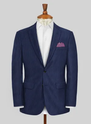 Scabal Tornado Herringbone Royal Blue Wool Jacket